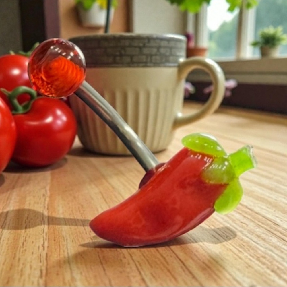 Chili Pepper Curved Barbell For Navel Piercing - 14g 7/16 -Body Piercing Jewelry